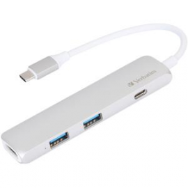 Verbatim Usb-c 3.1 Multi-port Hub With Hdmi - Silver 65281