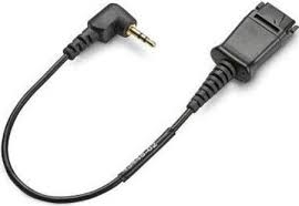 Plantronics Cable, Qd To 2.5mm, 18" Length, Right-angle Plug - Specralink, Avaya 65287-01