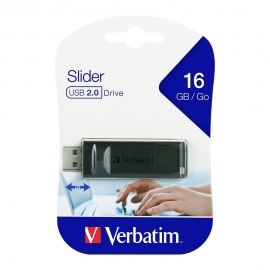 Verbatim Store N Go Slider Usb 2.0 Drive 16Gb Blk 65925