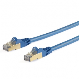 Startech Cable - Blue Cat6A Ethernet Cable 5 m CAT6a Patch Cable | Shielded (STP) | Snagless | 100% Copper Wire | Blue 6Aspat5Mbl