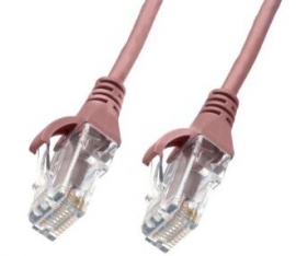 4Cabling 4m Cat 6 RJ45 RJ45 Ultra Thin LSZH Network Cables: Pink 004.004.7018