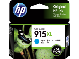 Hp 915Xl Cyan Original Ink Cartridge 3Ym19Aa