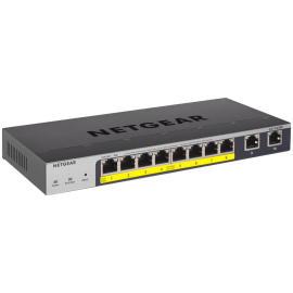 NETGEAR 8-port PoE+ Gigabit Smart Managed Pro Switch with Cloud Management & 2 x SFP ports (120W PoE budget extendable to 190W), ProSAFE Lifetime War GS110TPP-100AJS