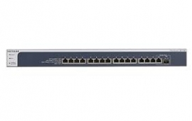 NETGEAR Prosafe Xs716E 16-Port 10-Gigabit Ethernet Web Managed (Plus) Switch (16 Copper With 1 Combo Copper/ Sfp+ Fiber Port) Xs716E-100Ajs