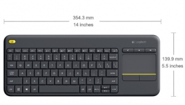 Logitech Keyboard: K400 Plus Tv 2.4ghz Wireless Touch - Black 920-007165