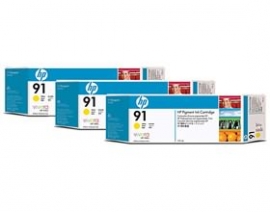 Hp 91, 3 Ink Multi Pack Yellow C9485a