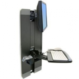 Ergotron 9in Vertical Lift+slide Tray Charcoal Black 60-609-195