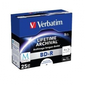 Verbatim M-disc Bdr 25gb 5pk Jc White Ij Printable 4x 43823