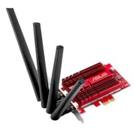 Asus Dual-band & Quad-stream Ac3100 Pci-e Wireless Adapter Nitroqam (1024-qam) Technology Aluminum Heatsink 4xexternal Magnetic Antennas Pce-ac88