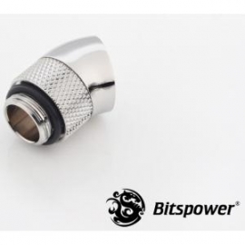 Bitspower G1/4 Rotary 30d Ig1/4 Extender Sliver 30-degree Type With 360-degree Rotation.true Hi-flow Design With Hi-quality Brass Material Bp-30r