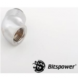 Bitspower G1/4 Rotary 60d Ig1/4 Extender Sliver 60-degree Type With 360-degree Rotation. True Hi-flow Design With Hi-quality Brass Material Bp-60r
