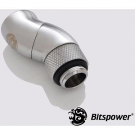 Bitspower G1/4 Dualrot 90d Ig1/4 Extender Sliver 90-degree Type With Dual 360-degree Rotation. True Hi-flow Design With Hi-quality Brass Mater Bp-90r2