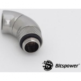 Bitspower G1/4 Rotary Ig1/4 Extender 90-degree Type With Dual 360-degree Rotation. True Hi-flow Design With Hi-quality Brass Material. Nickel Finished In Black Sparkle Color. Hiding O-ring Design Bp-bs90r2