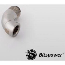 Bitspower G1/4 Rotary Ig1/4 Extender 90-degree Type With Triple 360-degree Rotation. True Hi-flow Design With Hi-quality Brass Material. Nickel Finished In Black Sparkle Color. Hiding O-ring Design. Bp-bs90r3
