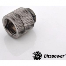 Bitspower G1/4 Silver Shining Anti-twist Adapter With 360-degree Rotation. Nickel Finished In Black Sparkle Color. Design For G1/4 Adapter Application. Bp-bsdr-c