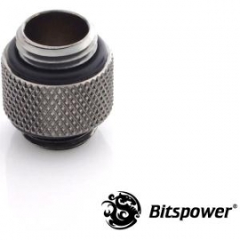 Bitspower G1/4 Silver Shining Dual G1/4 Fitting. True Hi-flow Design With Hi-quality Brass Material. Nickel Finished In Black Sparkle Color Bp-bswp-c08