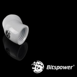 Bitspower G1/4 Rotary Ig1/4 Extender 45-degree Type With 360-degree Rotation. True Hi-flow Design With Hi-quality Brass Material. Bp-dw45r