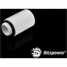 Bitspower G1/4 Htube 25mm Ig1/4 Extender True Hi-flow Design With Hi-quality Brass Material. High Durability Nickel Finished In Deluxe White C Bp-dwwp-c62