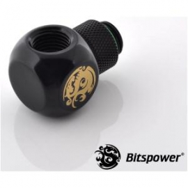 Bitspower G1/4 L-rotary Ig1/4x1 Extender Black True Hi-flow Design With Hi-quality Brass Material. With 360-degree Rotation. Nickel Finished I… Bp-mblr-c