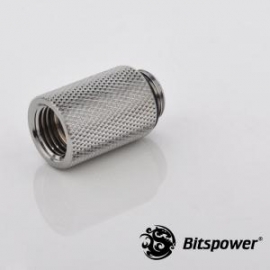 Bitspower Ig1/4 Extender 25mm Sliver True Hi-flow Design With Hi-quality Brass Material. High Durability Nickel Finished In Silver Shining Bp-wtp-c62