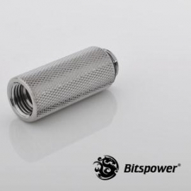 Bitspower Ig1/4 Extender 40mm Sliver True Hi-flow Design With Hi-quality Brass Material. High Durability Nickel Finished In Silver Shining Bp-wtp-c64