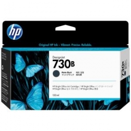 HP 730B 130-ml Matte Black DesignJet Ink Cartridge 3ED45A