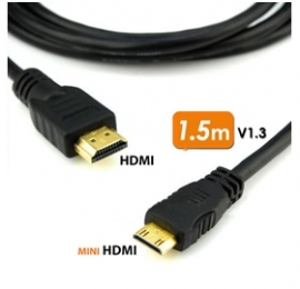 Generic Mini Hdmi To Hdmi 1.5m Hdtv Hddv V1.3 Type C/ A For Android Mobile Phone Or Tablet Acbezcminihdmi1-5m