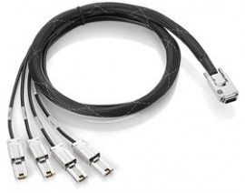 Hp External Sas To Mini-sas Fanout Cable Ah587a