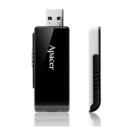 Apacer Ah350 16gb Usb3.0 Slim Pendrive, Black And White, Retractable Design