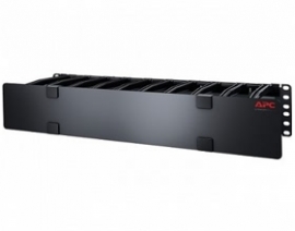 Apc 2u Horizontal Cable Manager, 6" Fingers Top, Bottom Tiedown Ar8603a