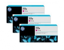 HP 771B Magenta Ink Cartridge 3-Pack B6Y25A