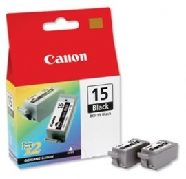 Canon Bci15bk Black Ink Tank (twin Pack) For I70 I80 Ip90 Bubble-jet Portable Printer Bci15bk