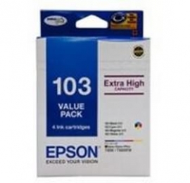 Epson 103 Value Pack Inc Blk Mag Cyan Yllw 103 Cartridges C13t103592