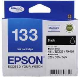 Epson 133 Standard Black Ink Cartridge Workforce 525 325 320 Nx420 Nx125 N11 C13t133192