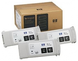 Hp No 81 Dye Cartridges 3 X 680 Ml Black C5066a