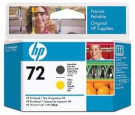 Hp 72 Printhead Black & Yellow Matte C9384a