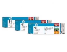 Hp 91, 3 Ink Multi Pack Light Gray C9482a