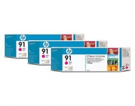 Hp 91, 3 Ink Multi Pack Magenta C9484a