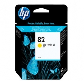 Hp 82, 28-ml Ink Cartridge Yellow Ch568a