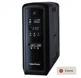 CyberPower PFC Sinewave Series 1500VA Tower Style UPS with LCD, AVR, 12V/ 7AH*2 int batteries,