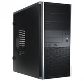 In Win Ea035 Atx Mid Tower, Black, 400w 80+ Gold, Front Usb3.0 + Hd Audio, 12cm Rear Fan, 3 Years