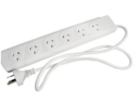 Powerhousepc 6 Way Powerboard Overload Protection Elelegpb86waywh_b