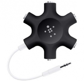 Belkin Rockstar Multiple Headphone Splitter, Black F8z274btblk
