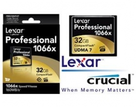 Lexar 32GB 1066x CF Card Upto 160MB/ s VPG-65 Standard FMLCFPRO1066X32