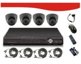 Signageit 4ch Combo Kits Includes 4* 1/ 4"sharp Rj2421fa Ccd 420tv Line, Pal:500(h)x582(v), 24*ir