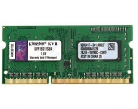 Kingston 4gb 1600mhz Ddr3 Non-ecc Cl11 Sodimm Sr X8 Kvr16s11s8/4