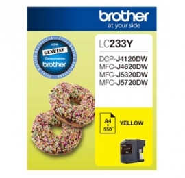 Brother Lc233y Yellow Ink Cartridge To Suit Dcp-j4120dw/ Mfc-j4620dw/ J5320dw/ J5720dw - Up To