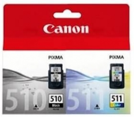 Canon Pg510cl511cp 1 X Pg510 Black Ink Cartridge & Cl511 Colour Ink Cartridge Pg510cl511cp 