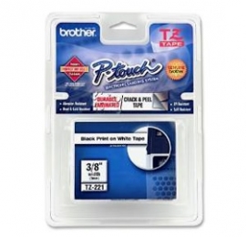 Brother Tape Consumable Ptouch 9mm Black On White Tze Tape Tze-221