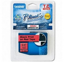 Brother Tze441 18mm Black On Red Tz Tape